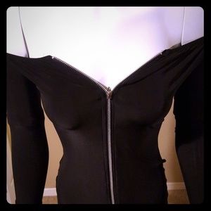 *SOLD*New Black Zip Up Dress